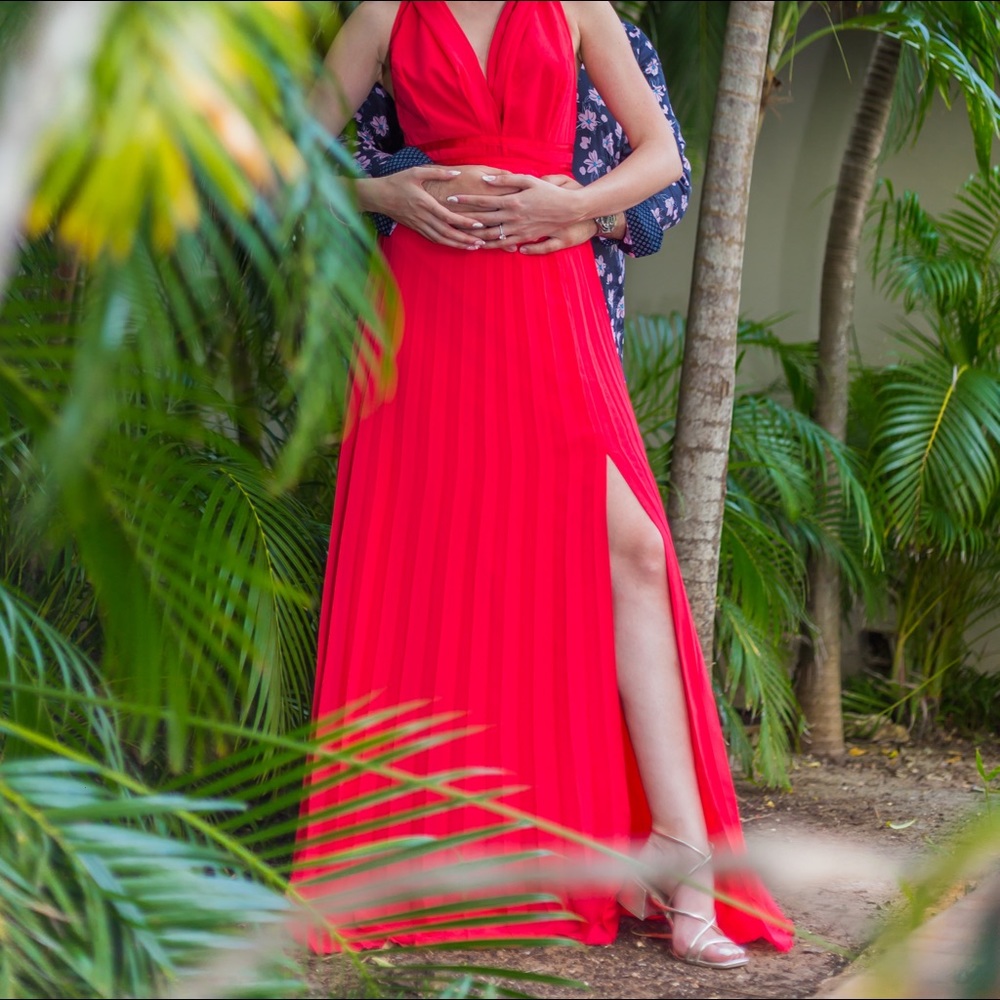 Orange maxi dress - size small